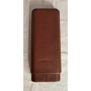 Vintage Craftsman's Bench 3 Cigar Brown Hard Leather Case